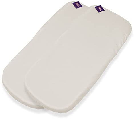 Tititnins® 2er-Pack Matratzenbezug für Bugaboo Camaleon 3 Plus, Pique Ecru - Spannbettlaken, 100 % Baumwolle