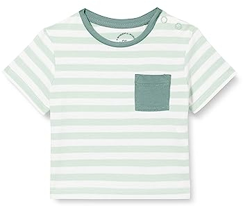 s.Oliver Baby - Jungen 10.1.14.12.130.2130803 T-Shirt kurzarm, türkis|weiß 60G1, 68