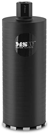 MSW MSW-DCD 132 XO Couronne diamant pour carotteuse Ø 132 mm 380 mm 95 HRB Couronne pour carotteuse Couronne de forage diamant Couronne de forage à sec diamantée