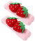 2PCS Nette Erdbeere Stirnbänder Waschen Gesicht Dusche Haarbänder Haarband Haarreif Elastischer Spa Yoga Sport Headwraps Haarzubehör (Rosa)