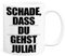 Schade dass du gehst Tasse Personalisiert zum Abschied Kollegin Kollege Jobwechsel Lustiges Abschiedsgeschenk Arbeitskollegin