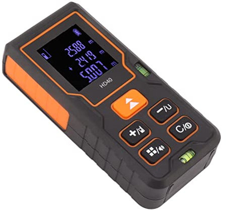 Laser Distance Measure Meter, Portable Wearable Fast High Accuracy Handheld Rangefinder Battery Powered Multi Modes Simple Operation for Woodworking for Indoor (40m)
