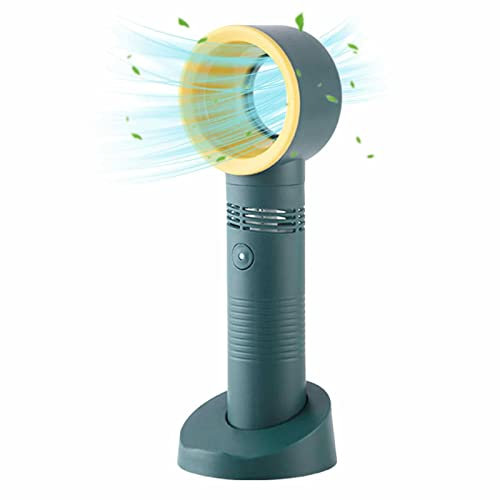 Ventilateur portable sans pale, petit ventilateur sans pales portatif à 3 vitesses - Ventilateur sans pales portable rechargeable par USB pour les voyages en plein air à la maison