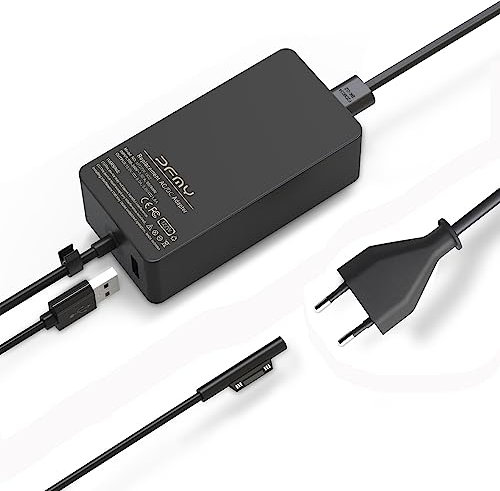 PFMY 15V 8A Power AC Adapter Adaptador CA Ordenador Portátil PC Cargador Universal A1932 127W Compatible para Microsoft Surface Pro/Surface Book/Surface Laptop 44W 65W 102W