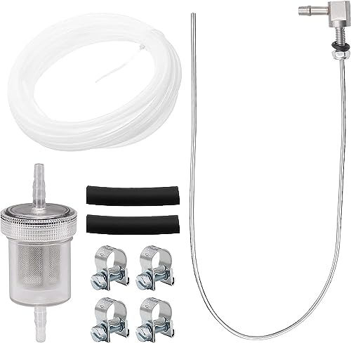 HOIIME Kit de manguera de gasolina, 4 m para calefacción diesel, cable de combustible, manguera de repuesto para tubo de combustible, filtro de línea, abrazaderas para Webasto Eberspacher