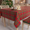 PETTI Artigiani Italiani - Tovaglia Natalizia Antimacchia Rettangolare Copritavolo Natalizio Cucina Disegno Tartan X12 Posti (140x240 cm) 100% Made in Italy