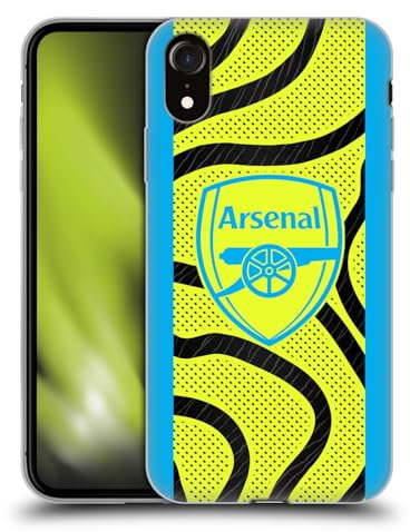 Head Case Designs Licencia Oficial Arsenal FC Away 2023/24 Crest Kit Funda de Gel Suave Compatible con Apple iPhone XR