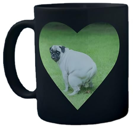 Shenrongtong Chien Caca café Chien thé Tasse d'eau Cul Chien Mer, café Chien en céramique MignonnGrancapacité pour l'amant Chien