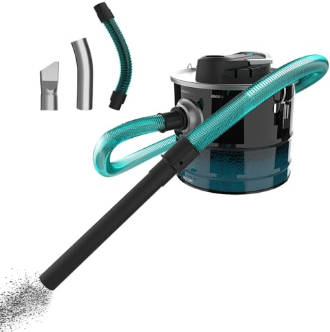 Cecotec Aspiradora de Cenizas Compacto de 15 L Conga Ash 3000 Compact Plus. 1000W, Boquilla de 38 mm y Tubo de Aspiración Resistente con Recubrimiento Metálico, Amplio Radio de Acción