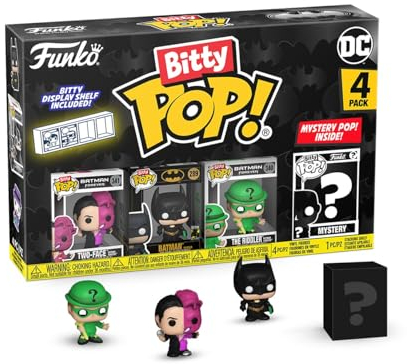 Funko Bitty Pop! Batman 85th - Two Face 4PK E una Mini Figura Misteriosa a Sorpresa - 0.9 Inch (2.2 Cm) - DC Comics da Collezione - Ripiano Espositivo Impilabile Incluso - Idea Regalo