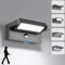 LED Wandleuchte Aussen Innen mit Bewegungsmelder,22W Außenlampe Wand,IP65 Wasserdichte Außenwandleuchte 6500K Kaltweiß Wandlampe,Aussenleuchte mit 350° Schwenkbar Panel für Garten Terrasse Dunkelgrau