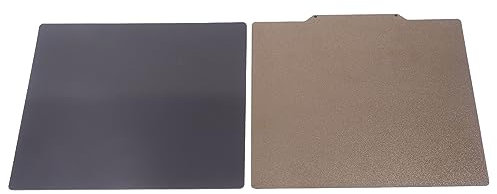 Fockety 3D Druck PEI Platte, 300 X 300 Mm, 3D Druck Magnetplatte für CR10, Glatte Kohlefaser PET strukturierte Flexible Beheizte Bettfederstahlblechplatte, Doppelseitige Magnetische