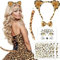 iLuane Leoparden Ohren Haarreif KostüM Damen Kinder, Leopard Ohren Haarreif KostüM FüR Kinder und Damen Karneval, Um Ihren Karneval Leopard Set zu Schaffen