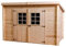Habrita Foresta Abri Toit 1 Pente Habrita CH3019.02NJ Bois Massif 20mm Surface 5,52m2 Double Porte sans Plancher fourni avec Joint d'étanchéité