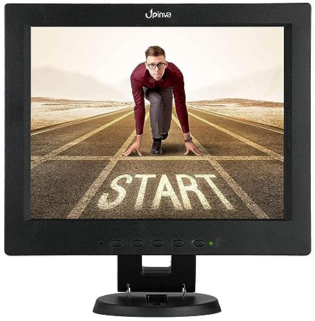 Upinva 12 Zoll Multifunktions-Überwachungsmonitor unterstützt PC, HDMI, AV, BNC, VGA, USB-Eingang Überwachungskamera Display CCTV integrierter Lautsprecher 800x600 Aufl