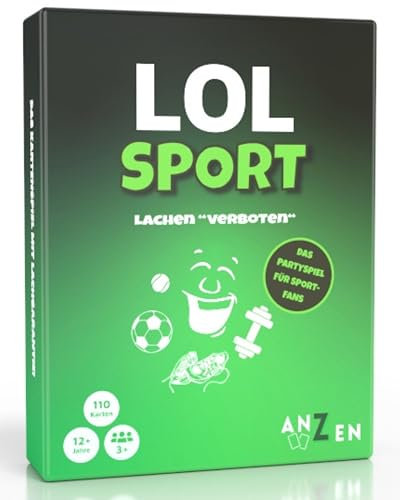LOL SPORT - Lachen verboten | Partyspiel, Kartenspiel & Gesellschaftsspiel für Sportfans| Geschenk für Männer & Fussballer | 5 witzige Kategorien als Sport-Allrounder mit Lachgarantie am Spieleabend