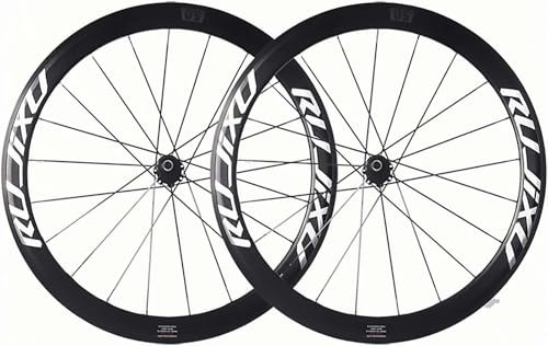 700C Rennrad-Laufradsatz Ultraleichte Vorder-Felgenhöhe 50Mm V/C-Bremsen Abgedichtete Lagernaben Und Hinterräder Aus Alu-Legierung Schnellspanner Unterstützung 8–11-Gang-Kassette Black,700C/50MM