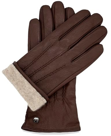 Hand Gewand by Weikert CHARLIE – Nappa-Herrenlederhandschuhe aus Ziegenleder mit feiner Kaschmir-Wolle Fütterung und Touchfunktion; Herren Lederhandschuhe; Winter, gefüttert, leather gloves