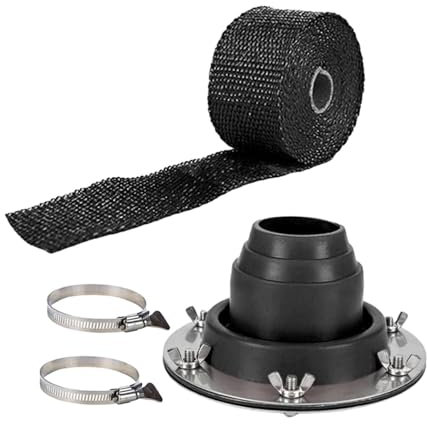 Colcolo Zeltofenanschluss, Verbrühschutzringe, Brennholzofen, Ofenrohrentlüftung, Outdoor-Camping für Jurten, Reisekocher, Schwarz