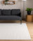Interiyou handgewebter Baumwollteppich Riga - 60x120 cm Weiß - Handwebteppich für Wohnzimmer, Schlafzimmer - 100% Handarbeit Naturfaser Teppich Flachgewebe