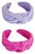2 Pcs Wide Knotted Headbands Top Knot Hairbands Non Slip Fashion Head Bands Fabric Hair Bands Solid Color Plain Hair Hoops Twist Turban Headwrap Hair Accessories for Women Girls Hot Pink Purple