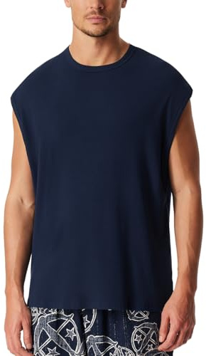 Schiesser Herren Schlafanzugoberteil T-Shirt 0/0 ohne Arm - 183222