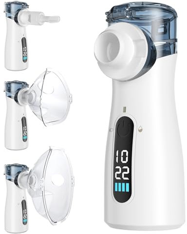 MYPIN Inhalationsgerät tragbar Vernebler Set für Erwachsene und Kinder, Spray Vernebler mit selbstreinigende Funktion, ultra-leise und effiziente Zerstäubung geeignet für den Heimgebrauch und Reisen