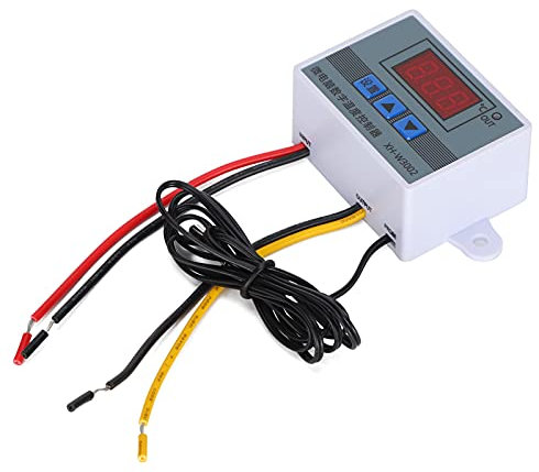 Qukaim XH3002 Mikrocomputer Digitaler Temperaturregler, 12 V Schraffur für Inkubatoren, Präzisionstemperaturregelung, LCD-Display