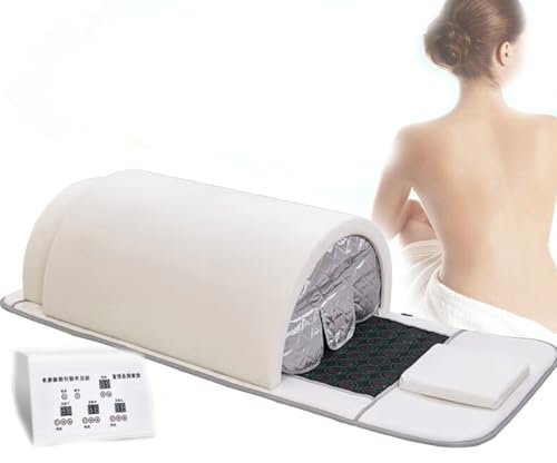 1200W Ferninfrarot-Sauna-Kuppel,360° Professionelle Infrarotsauna für eine Person,Trockene Infrarot Sauna Box für ganzen Körper,für Zuhause,Spa,Schönheitssalon,White