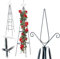 KADAX Rankobelisk aus Metall, Rankhilfe für Rosen & Kletterpflanzen, Rosengitter für Garten, Rankhilfen, Obelisk, Rankgitter, Rankturm, Ranksäule (42 x 202 cm)
