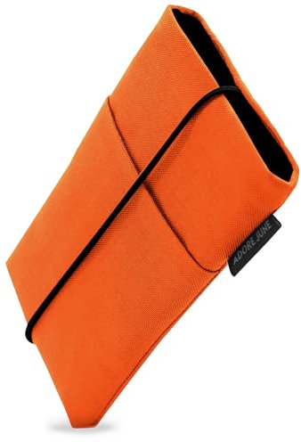 Adore June Custodia Bene compatibile con 6-6,3 Pollice Smartphones (come iPhone 17 Pro, iPhone Air, iPhone 16e, 16 Pro, iPhone 16, Galaxy S25, Pixel 10 Pro), Chiusura in Gomma, Colore Arancia