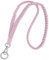 Risipu Schlüsselband Lang, Handgefertigtes Lanyard aus Polyester für Schlüssel, mit Metall Ring, für Schlüssel, ID Badge Card Holder, Brieftaschen (Rosa)