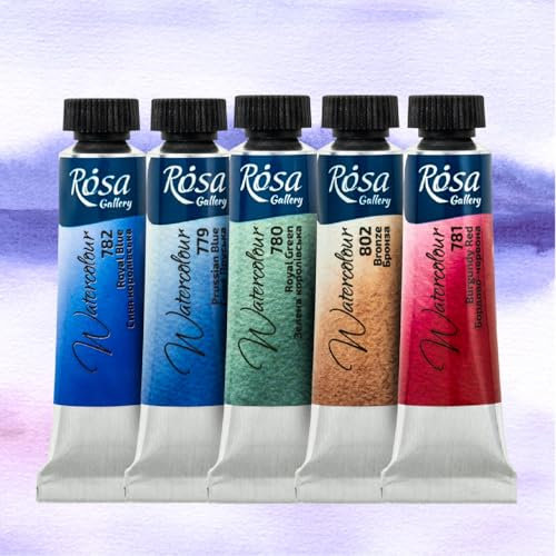 Rosa Gallery New!!!2025 Lot de 10 tubes de peinture aquarelle granulation 10 ml