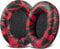 SOULWIT Replacement Earpads for HyperX Cloud 1/2/3/Pro/Core/Alpha/Alpha S/Alpha Pro/Flight/Flight S/Stinger/StingerS, CloudX Stinger/StingerCore/Flight Headsets - Red Storm