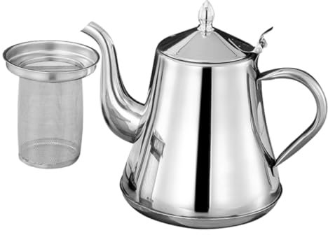 LABRIMP Kaffeekanne mit Filteraufsatz Praktische für Induktionsherde Gasherde Ergonomisches Design Einfach zu Bedienen Hitzebeständig Optimaler Wasserfluss