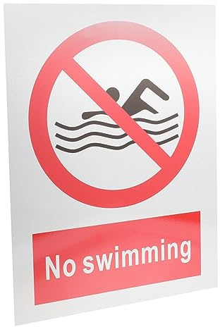 JOINPAYA Panneau Interdiction De Baignade Pour Piscine Panneau Avertissement De Sécurité Pour Étang Avertissement De Baignade