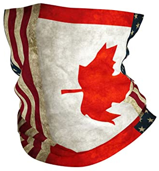 Usa-Kanada-Flagge Damen Herren Loop Schal Weich Loopschal Schnelltrocknend Halswärmer Für Sport Winter Laufen Radfahren