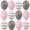 VALERY MADELYN Ostern Deko Eier Kunststoff 12er Set 6cm Plastikeier Osterdeko Ostereier zum Aufhängen für Ostern Dekoration Frühlingsdeko Ostereier Plastik Frühlingsdeko Grau Rosa Weiß