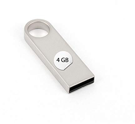 CLE CARDAN LIGHT EUROPE USB Stick 4GB Metall Schlüsselanhänger Silber Datenspeicher Memory Stick