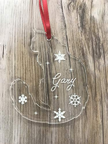 Personalised bauble Long haired personalised cat bauble tree decoration Xmas Gift Christmas