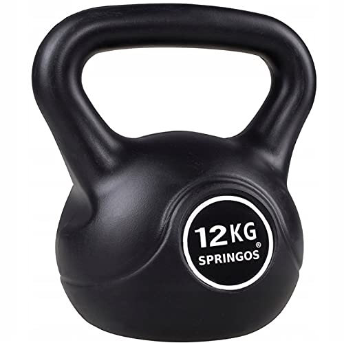 SPRINGOS Kettlebell 2-20 kg Kugelhantel Schwunghantel Gewichtheben Sportgerät Fitness Muskelaufbau Krafttraining