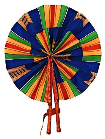 Motherland Fans: African Ankara Print Handheld Folding Hand Fan
