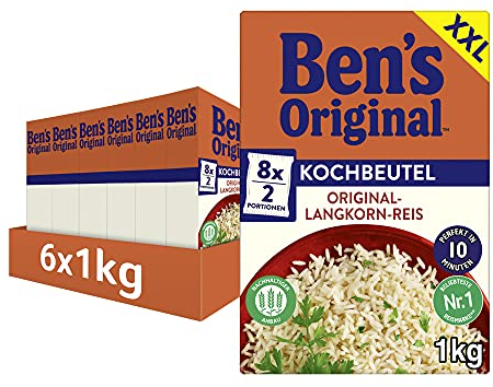 BEN'S ORIGINAL™ Kochbeutel 10 Minuten Original Langkornreis 6x1kg