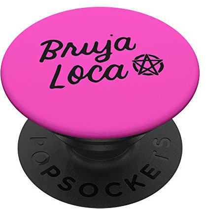 Bruja Loca Verrückte Hexe Lustige Halloween Latina Hispanic PopSockets PopGrip: Ausziehbarer Sockel und Griff für Handys/Tablets mit Tauschbarem Top