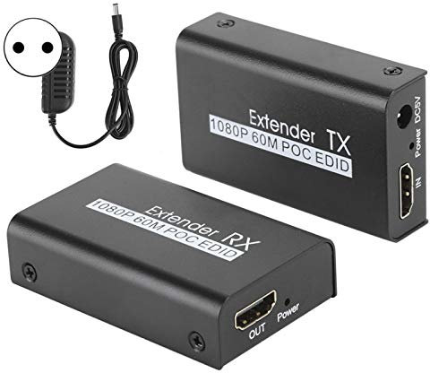 Extensor HDMI 60M Transmisor de Internet Receptor Extensor de Red Ethernet para PC DVD HD Box Caja de satélite (Enchufe de la UE)