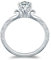 Daesar Damen Ring 18K Weißgold 750, Hochzeitsring Verlobungsring Diamant 0.4ct Solitärring Große 57 (18.1)