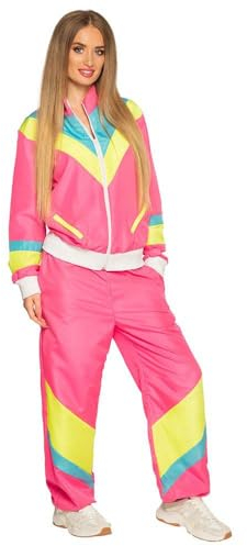 Boland - Erwachsenenkostüm Trainingsanzug 80er Jahre mit Taschen, Jacke und Hose, verschiedene Größen, Campinganzug, Jogginganzug, Assi Anzug, Retro Style, Gruppenkostüm, Mottoparty, Karneval