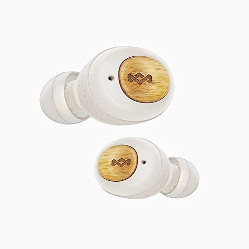 House Of Marley Rebel In-Ear Bluetooth Kopfhörer- Nachhaltig hergestellt, Kabelloses Audio, Wiederaufladbar und mit Touch-Control-Funktion, 30 Stunden Spielzeit mit elegantem und tragbarem Ladecase