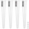 HOLZBRINK 4X Pied de Table en Acier Hairpin, Triple Barre, Pied de Meuble Épingle, Hauteur : 50 cm, Couleur : Blanc Signalisation, HLT-13A-50-9016