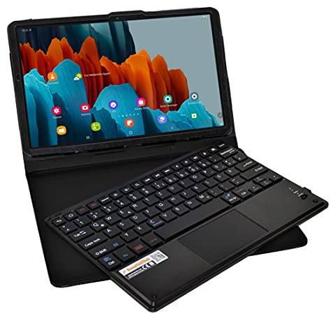 MQ21 für Galaxy Tab S7 11' - Bluetooth Tastatur Hülle mit Touchpad für Samsung Galaxy Tab S7 | Hülle mit Touchpad-Tastatur für Galaxy Tab S7 11 LTE SM-T875 WiFi T870 | Tastatur Deutsch QWERTZ